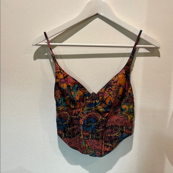 Urban Outfitters Karissa Bustier Top with Adjustable Straps Size Small - Picture 1 of 7
